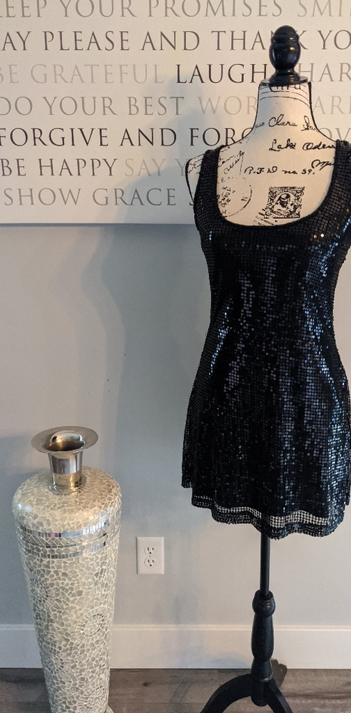 Black Sequence Cocktail Dress